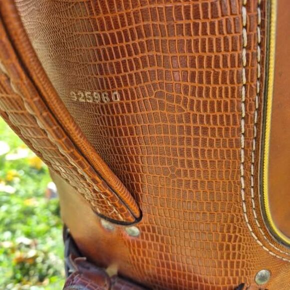 Vintage Hot-Z Brown Leather 6-Way Golf Cart Bag w/ Carry Strap - Picture 8 of 10